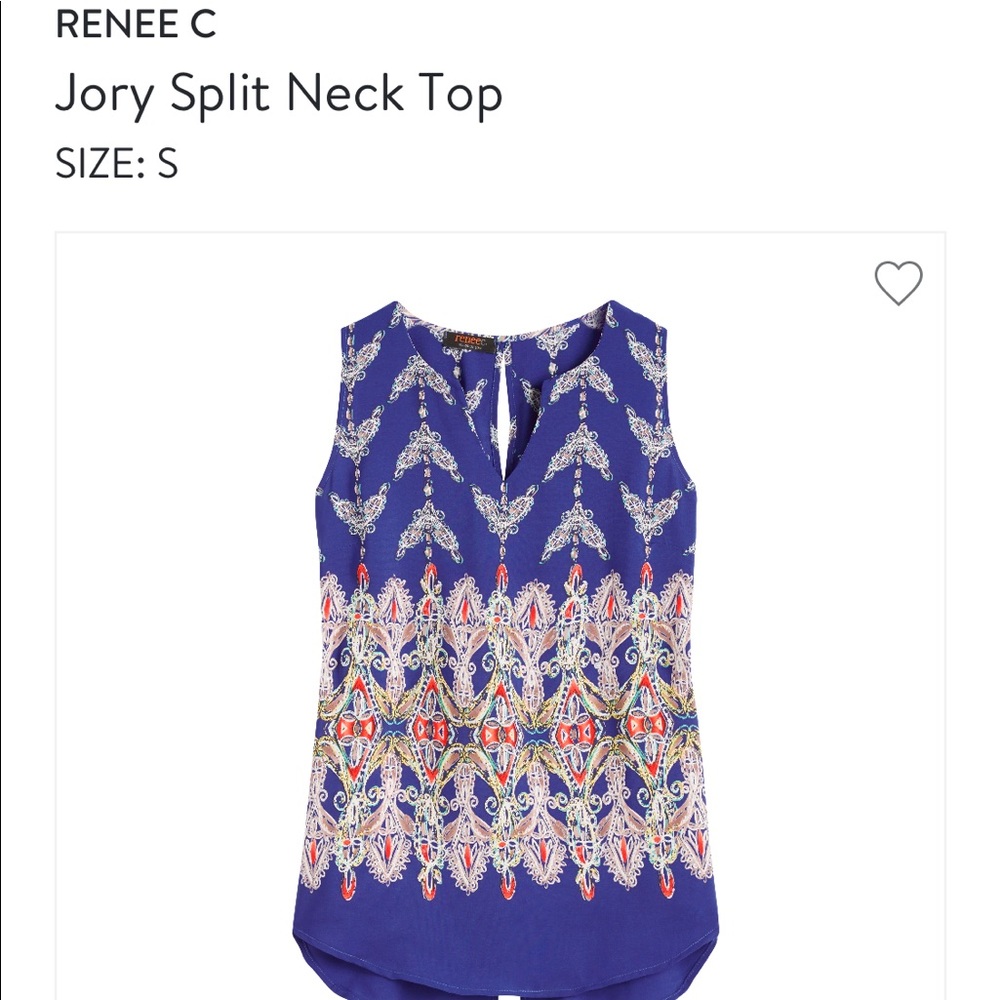 🛍Renee C. Jory Split Neck Top Small